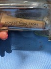 Lot Of 4 Bintage Bottles Cobalt Blue   Clear Glass Apothecary Bottles Empty 