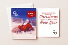 C o Railroad Christmas Cards  next Time Go By Train  Set Of 20 Cards   Envelopes