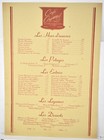 1968 Cafe Argenteuil Restaurant Menu 253 East 52nd Street Manhattan New York