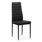 Set Of 4 Dining Chairs With High Back Modern Leather Kitchen Chair Dining Room