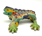 Mosaic Pattern Multicolored Resin Lizard Iguana Art Montfalcon Barcelona