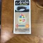 Vintage Aruba Road Map Shell Distributer Barlock Caribbean Oil Corp N v  A-9213