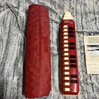 Vintage Hohner Melodica Red Alto Germany With Case Working