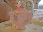 Shabby Chic Style Hand Painted And Decorated Perfume Bottle - Pink
