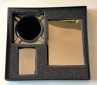 Vintage Coca-cola Silver Ashtray  Lighter   Cigerette Case Collectible Set Nib