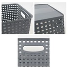 4-pack Plastic Storage Basket  Gray Organizer Bin
