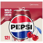 Pepsi Soda Wild Cherry And Cream  12 Fl Oz 12 Count Cans   