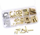 120pcs M3 Male Female Brass Hex Column Standoff Support Spacer Pillar   Box Case