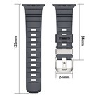 Fr Apple Watch 42 44 45 46 49mm Rubber metal Sport Band Rugged Replacement Strap