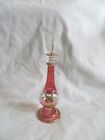 1 Egyptian Glass Perfume Bottle Hand Blown Gold Accent Beautiful 7 25    66