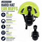 Hard Hat Mounted Earmuffs Nrr 25 Db Hearing Protection Clip-on Jorestech Ansi