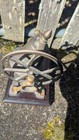 Solid Brass Ship s Bell With Pulley Wheel On Wood Base For Desk Mantle Nautical