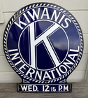 Antique Vintage Fraternal Early Kiwanis Club Porcelain Sign 28 X 24 Inch