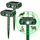 Upgraded Solar Ultrasonic Animal Repellent Dog Cat Skunk Deer Raccoon For Garden