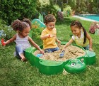 Solid One Piece Bottom Little Tikes Turtle Sandbox With Cover For Kids Outdoor
