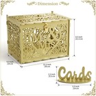 Jolik Wedding Money Box Holder With Lock Slot  Large Rustic Wood Wooden Diy