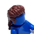 Lego - Minifigure Hair - Brown  Mullet  Long  Sideburns