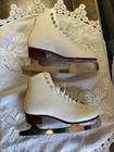 Riedell Women s Ice Figure Skates White Sz 6 Sheffield Mk Blades Red Wing