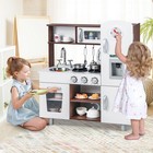 Kids Kitchen Playset  Wooden Pretend Play Kitchen For Toddlers  Cookware Utensil