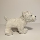 Dollar Store White Dog Plush Pink Bow Small Stuffed Animal Tot