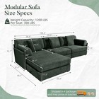108in Widen Convertible L Shape Sectional Sofa Set Couch Chaise Lounge W ottoman