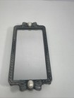 Vtg Silver Rectangle Mirrored Tray Pearl Accent Bows Victorian Vanity Silver
