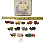 14 Vintage Handcrafted Tiny Dollhouse Doll House Miniature Wooden Toy Trains