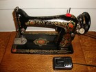 1919  Singer Sewing Machine Model 66 Electric  red Eye   Serviced
