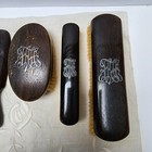 Antique Whiting   Adams Turtle Ebony Sterling Monogram Men s Brush Grooming Set