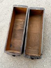 2- Vtg Antique Treadle Sewing Machine Cabinet Table Wood Drawers Singer