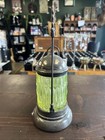 Antique Silver Plated Victorian Vaseline uranium Glass Pickle Caster With Tongs