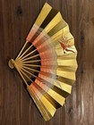 Folding Sensu Fan Made In Kyoto Tomatsuya Fukui  With Cloth Bag  A Paulownia Box