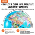 Vevor Rotating World Globe With Stand 13in 330 2mm Educational Geographic Globe