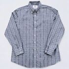 Charles Tyrwhitt Dress Shirt Men s 17 Blue Grid Button Down Long Sleeve Slim Fit