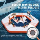 Inflatable Floating Dock   8 5ft Water Dock Platform With   5ft Mesh Pool