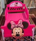 Girls Pink Toddler Bed Minnie Mouse With Safety Rails Kids Bedroom Furniture