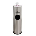 Gym Equipment Wipe Dispenser With Stainless Steel Floor Stand  Built-in Trash   