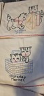 Vtg Set Kitchen Dish Flour Sack Towels Days Of The Week Hand Embroidered Xl 