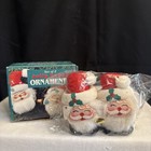 Vintage Jolly Santa Ornaments New In Box Of 2 Vintage Christmas Decor Ornaments