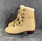 Reebok Women   s Suede Ice Skates Sz 7 Brown Faux Fur Lined   Blade Covers