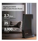 Netgear Nighthawk Ax6 Ax2700 Cax30 Wifi 6 Cable Modem Router Docsis 3 1