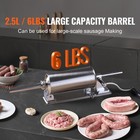 6lbs Manual Sausage Stuffer Horizontal Sausage Maker Machine Stainless