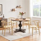 Dining Chairs Set Of 2 Weave Arm Chair Mid-century Modern Dining Chairs