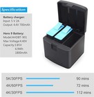 1800mah Hero 9 10 Battery Charger Bundle For Gopro Hero 9 Hero10 Black Ahdbt-901