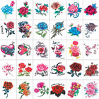 Women Temporary Tattoos 30 Sheets Mixed Rose Flower Butterfly Fake Body Stickers