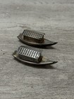 Antique  japanese 950 Sterling Silver Sampan Junk Boat Salt   Pepper Shakers Set