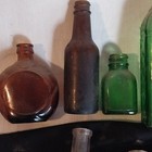 Lot Of 40 vintage And Antiqe Collectible Glass Bottles  Clear Brown Green Blue 