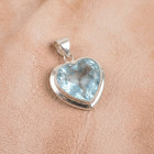 Silver Aquamarine Gemstone Pendant 925 Sterling Silver Handmade Women s Jewelry