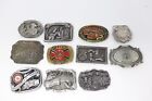 Rare Vintage Lot 11x Fire Fighter Fireman Chief Belt Buckles Ltd Edition Pewter