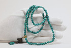 Early 20th C 108 Natural Turquoise Prayer Beads  Blue-green Color Tibetan Amulet